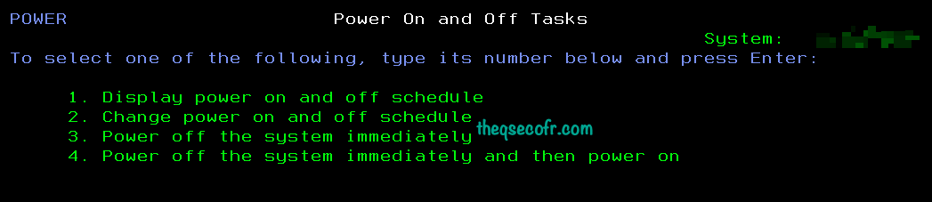 GO POWER menu
