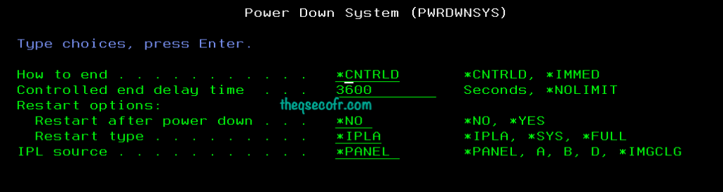 PWRDWNSYS
