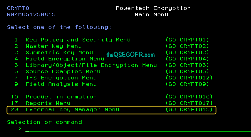 IBM i Encryption Key Management